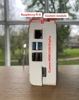 Trent Raspberry Pi 4 and custom module sandwich construction